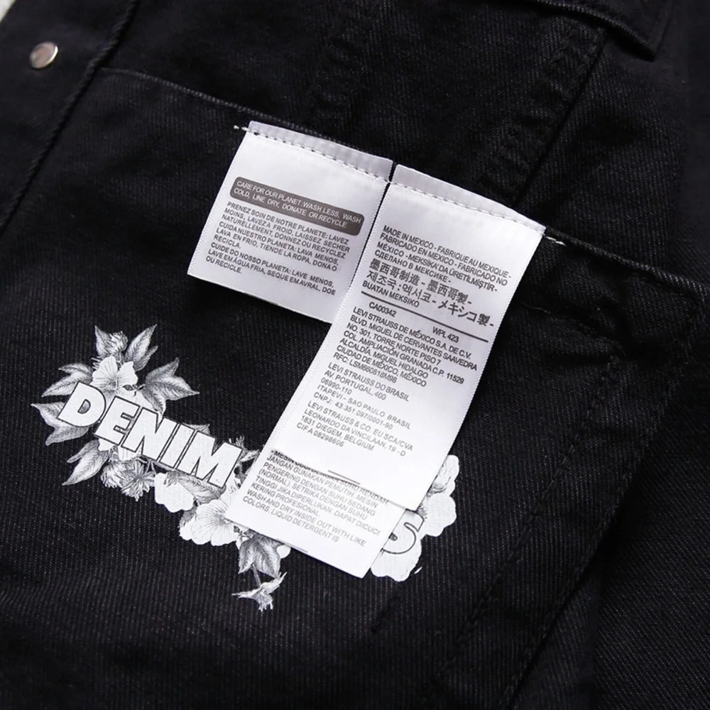 Denim Tears × Levi's Floral Black Denim Jacket - Picture 8 of 8